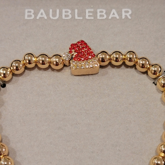 Disney X Baublebar Santa Hat Gold Bracelet NEW - Picture 2 of 3